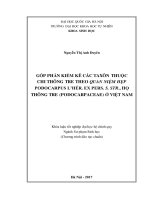 Góp phần kiểm kê các taxôn thuộc chi thông tre theo quan niệm hẹp