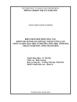 Skkn biện pháp đổi mới công tác kiểm tra đánh giá giờ dạy nhằm nâng cao chất lượng dạy học ở trường tiểu học tĩnh hải, thị xã nghi sơn, tỉnh thanh hóa