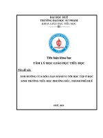 Ảnh hưởng của rối loạn hành vi tới học tập ở học sinh trường tiểu học phường đúc, thành phố huế