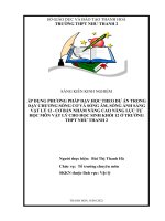 Skkn áp dụng phương pháp dạy học theo dự án trong dạy chương sóng cơ và sóng âm, sóng ánh sáng  vật lí 12  nhằm nâng cao năng lực tự học môn vật lí cho học sinh khối 12 ở trường thpt như thanh 2