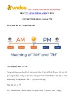 12 gio trua la am hay pm trong tieng anh