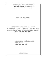 Skkn sử dụng phần mềm shub classroom vào việc giao bài tập lũy thừa giải tích 12 cơ bản nhằm phát triển năng lực tự đánh giá trong học tập bộ môn toán cho học sinh lớp 12