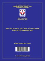 (Luận văn thạc sĩ hcmute) giáo dục đạo đức phật giáo cho thanh niên phật tử tại thành phố huế