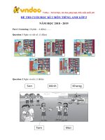 De thi mon tieng anh lop 5 hoc ki 2 truong tieu hoc quang thanh