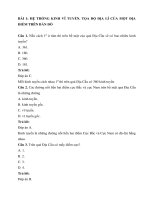 Trắc nghiệm địa lí lớp 6 có đáp án – chân trời sáng tạo bài  (2)