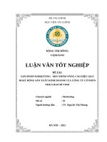 15  giải pháp marketing   mix nhằm nâng cao hiệu quả hoạt động sản xuất kinh doanh của công ty cổ phần nhựa bao bì vinh