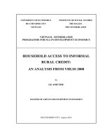 Households Access To Informal Rural Credit- An Analysis From Vhlss 2008.Pdf