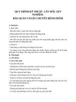 Quy Trình Kỹ Thuật Lấy Mẫu Xét Nghiệm, Bảo Quản Vàvận Chuyển Bệnh Phẩm.pdf