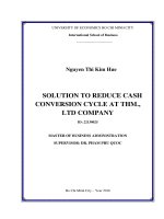 Solutions To Reduce Cash Conversion Cycle At Thm., Ltd Company.pdf