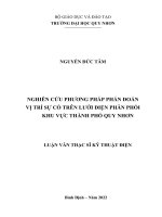 Nghiên cứu phương pháp phán đoán vị trí sự cố trên lưới điện phân phối khu vực thành phố quy nhơn
