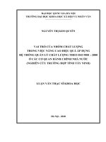Vai Trò Của Nhóm Chất Lượng Trong Việc Nâng Cao Hiệu Quả Áp Dụng Hệ Thống Quản Lý Chất Lượng Theo Iso 9001 - 2000 Ở Các Cơ Quan Hành Chính Nhà Nước.pdf