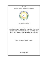 Thực trạng kiến thức về dinh dưỡng của người bệnh đái tháo đường type 2 tại khoa nội tiết bệnh viện trung ương quân đội 108 năm 2022