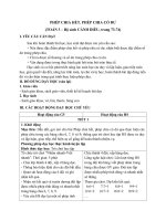 KẾ HOẠCH BÀI DẠY PHÉP CHIA HẾT, PHÉP CHIA CÓ DƯ TOÁN LỚP 3 CÁNH DIỀU