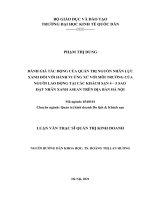 Đánh giá tác động của quản trị nguồn nhân lực xanh đối với hành vi ứng xử với môi trường của người lao động tại các khách sạn 4 – 5 sao