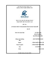 Báo cáo chuyên đề học phần nhập môn trí tuệ nhân tạo đề tài áp dụng thuât toán nhánh cận vào bài toán xếp ba lô