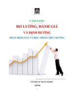 Cẩm Nang Đo Lường, Đánh Giá Và Định Hướng Hoạt Động Dạy Và Học Trong Nhà Trường.pdf