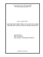 MỘT SỐ BIỆN PHÁP GÂY HỨNG THÚ CHO HỌC SINH BẰNG NHỮNG THỦ THUẬT DẠY PHẦN “WARM UP” TRONG MỘT VÀI TIẾT HỌC TIẾNG ANH  KHỐI 7  TRƯỜNG THCS BẮC SƠN, BỈM SƠN