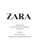 Zara case study  The ZARA Case Study in Economics and The Organisation of Economic Activity