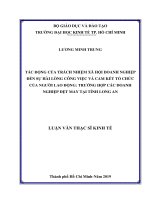 Tác Động Của Trách Nhiệm Xã Hội Doanh Nghiệp Đến Sự Hài Lòng Công Việc Và Cam Kết Tổ Chức Của Ngƣời Lao Động Trƣờng Hợp Các Doanh Nghiệp Dệt May Tại Tỉnh Long An 6671870.Pdf