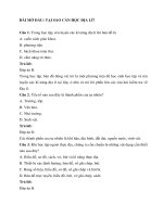 Trắc nghiệm địa lí lớp 6 có đáp án – chân trời sáng tạo bài  (1)