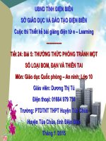Bài Giảng Dự Thi Thường Thức Phòng Tránh Một Số Loại Bom, Đạn Và Thiên Tai (Gdqp Lớp 10).Pdf