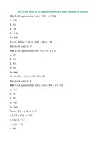 Trắc nghiệm toán lớp 6 có đáp án – chân trời sáng tạo bài  (50)