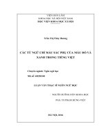 Luận Văn Thạc Sĩ Ngôn Ngữ Học Các Từ Ngữ Chỉ Màu Sắc Phụ Của Màu Đỏ Và Xanh Trong Tiếng Việt 8445024.Pdf