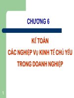 Kế toán các nghiệp vụ kinh tế chủ yếu trong doanh nghiệp