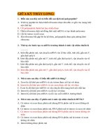 Đáp án giữa kỳ và cuối kỳ Sinh học tế bào và gen trường hus