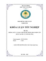 141  phòng ngừa và hạn chế rủi ro trong hoạt động tín dụng tại mb –cn thành công