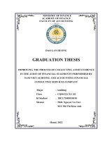 12  improving the process of collecting audit evidence in the audit of financial staements performed by nam viet auditing and accounting financial consulting services company