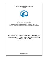 Đặc Điểm Của Phong Trào Ly Khai Ở Aceh (Indonesia) Và Miền Nam Thái Lan Những Năm Đầu Thế Kỷ Xxi 8312843.Pdf
