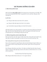 Giá trị dinh dưỡng của nấm