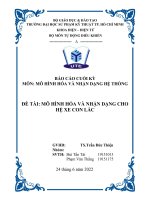 MÔ HÌNH HÓA VÀ NHẬN DẠNG CHO HỆ XE CON LẮC NGƯỢC