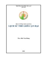 LỊCH SỬ THẾ GIỚI CẬN ĐẠI (bài giảng)