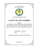 26  hoàn thiện quy trình kiểm toán khoản mục doanh thu bán hàng và cung cấp dịch vụ trong kiểm toán bctc tại công ty tnhh kiểm toán châu á