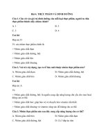 Trắc nghiệm công nghệ lớp 6 có đáp án – chân trời sáng tạo bài  (1)