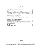 Tieu luan cao học  nội dung cơ bản bảo vệ chủ quyền biển, đảo trong tình hình mới  thực trạng và giải pháp tại địa bàn tỉnh nam định trong thời gian mới