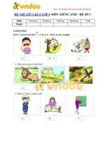 Bo de thi giua hoc ki 2 mon tieng anh lop 5 nam hoc 2018 2019 co dap an