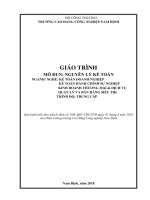 Giáo trình nguyên lý kế toán