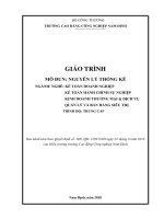 Giáo trình nguyên lý thống kê