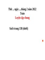 Toán Luyện tập chung Sách trang 138