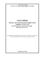 Giáo trình kế toán doanh nghiệp công nghiệp và xây lắp