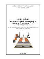 Giáo trình kỹ thuật kiểm định ô tô