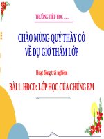 GIÁO ÁN HĐTN 3 CÁNH DIỀU  Shcd lop hoc cua chung em