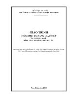 Giáo trình kỹ năng giao tiếp