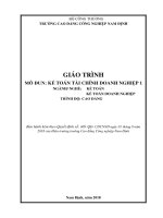 Giáo trình kế toán tài chính doanh nghiệp 1