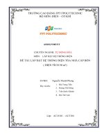 Môn lắp đặt hệ thống điện đề tài lắp đặt hệ thống điện tòa nhà cấp bốn ( diện tích 50 m²)