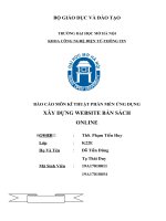 Báo cáo môn kĩ thuật phần mền ứng dụng xây dựng website bán sách online
