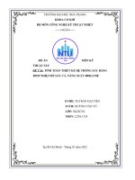 Đề tài tính toán thiết kế hệ thống sấy bằng bơm nhiệt để sấy cá, năng suất 400kg mẻ